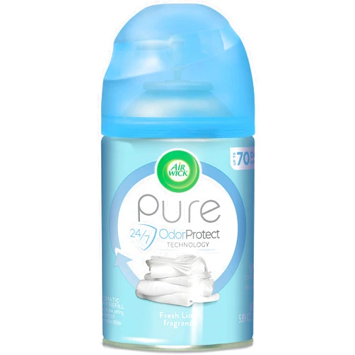 Air Wick Automatic Air Freshener Spray Refill, 1ct, Fresh Linen, Odor Neutralization, Essential Oils