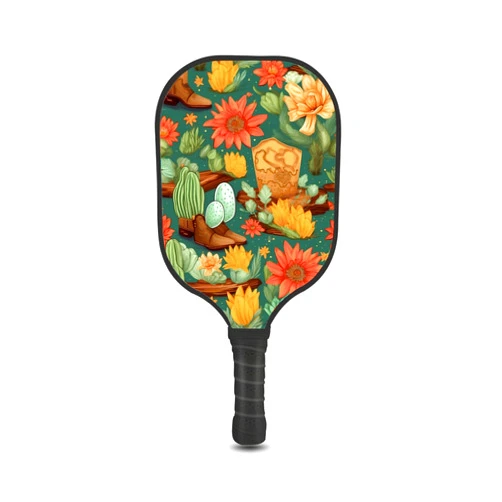 KUAVETO Pickleball Paddles Set with Designer Tile Type Shoes zz-Art cc0 Pattern Custom Made Honeycomb Polymer Core- Includes 2 Paddles, 4 Balls, and a Carry Bag