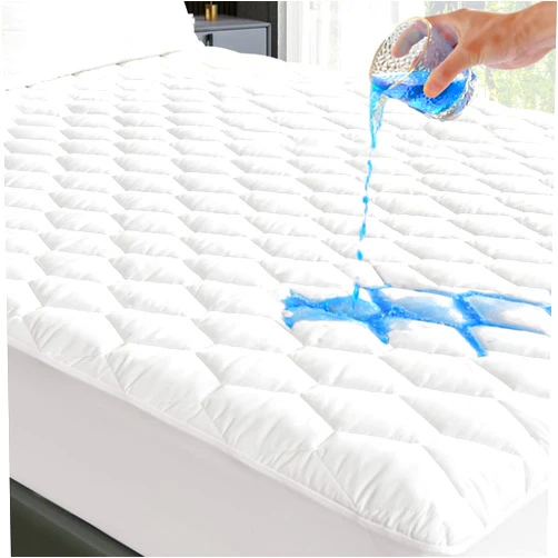 GRT King Mattress Protector Waterproof, 100% Waterproof Quilted Fitted Mattress Pad, Noiseless Hollow Cotton Mattress Cover, fits up to 21