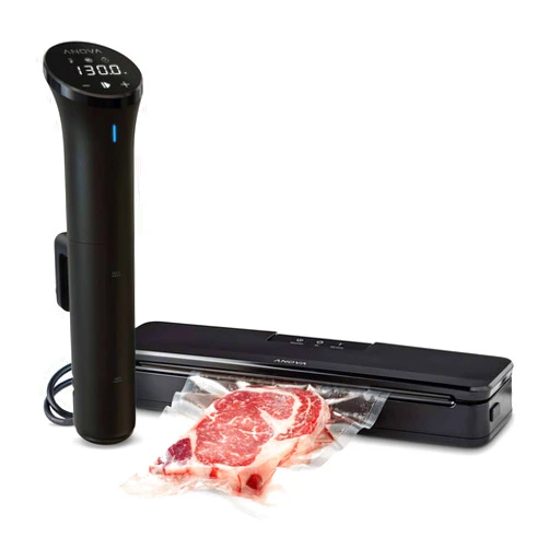 Anova Culinary | Sous Vide Precision Cooker Nano (750 Watts) & Vacuum Sealer Accessory | Bundle | Anova App Included