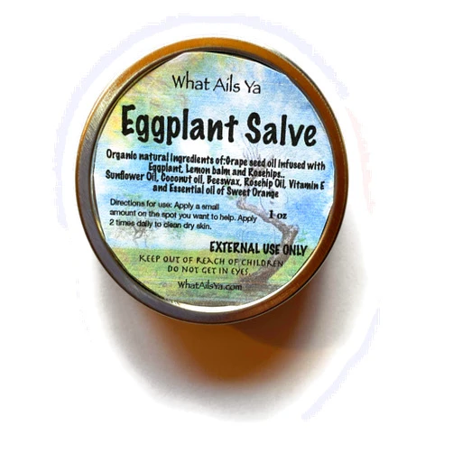 Eggplant Salve -1 oz - All natural Ingredients - What Ails Ya - Unisex -