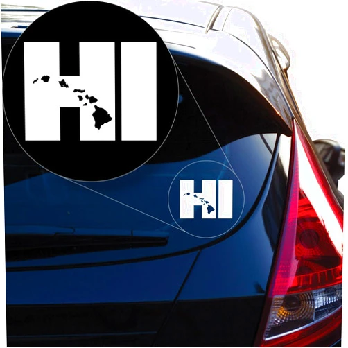 Yoonek Graphics Hawaii HI Hawaiian Island Vinyl Decal Sticker # 889 (4