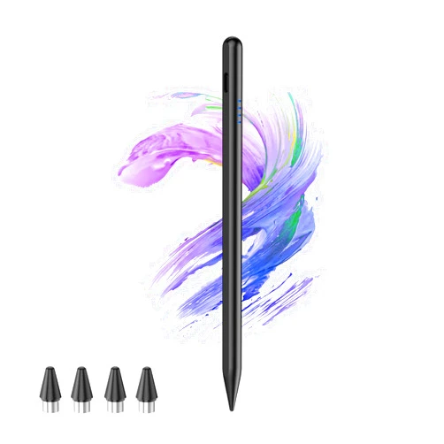 Kenkor Stylus Pen for Android Touchscreen with 4 POM Tips, Kenkor Active Digital Stylus Pens for iPhone, Magnetic Tablet Pen Compatible with iPhone/Samsung/Huawei/Vivo Writing & Drawing - Black