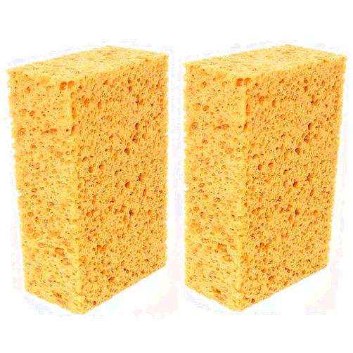 Okleen Car Wash Sponge. Made in Europe. 2 Pack. 7.9x5.1x2.8 inches. Large Sponge for Auto, Truck, Motorcycle, Bike Washing. Boat Bail Sponge
