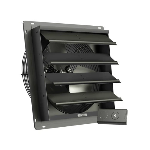 AC Infinity AIRLIFT S14, Shutter Exhaust Fan 14” with 10-Speed Controller, EC Motor - Wall Mount Ventilation and Cooling for Sheds, Attics, Workshops, and Greenhouses