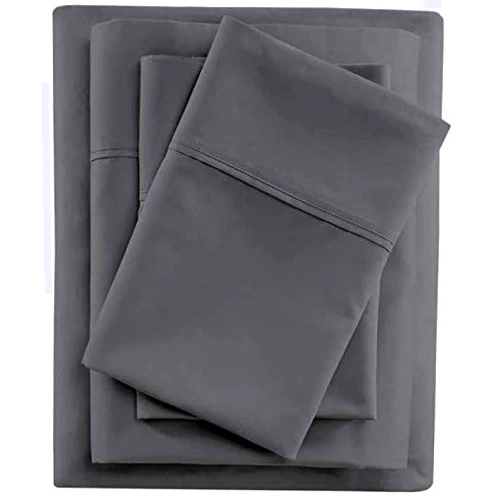 DKS BEDDING 100% Organic Cotton Fitted Sheet for Full Size Bed - Crisp and Cooling Sateen Weave,100% GOTS Certified Extra Long Staple, Fits 16