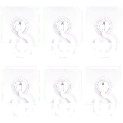 ECTY Heavy Duty Adhesive Wall Hook Under Cabinet Hooks for Hanging Clothes,Bag, Hat,Towel Hanger Kitchen Bathroom Wall Hanger Swivel Utility Hook (White)