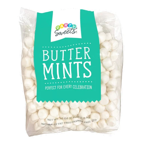 Party Sweets White Buttermints, 2.5 Pound, Appx. 350 pieces from Hospitality Mints