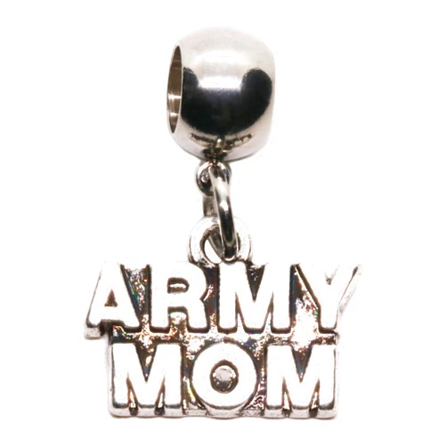 Dave The Bunny Army Mom Charm - Love Mom Jewelry for Mother's Day Gifts, Best Mom Ever Gifts, Elegant Army Mom Gift, Celebrate Military Mothers with Heartfelt Appreciation and Timeless Style