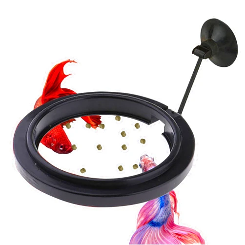 FREESEA Aquarium Fish Feeding Ring: Round Clear Floating Food Ring for Small Fish Tanks
