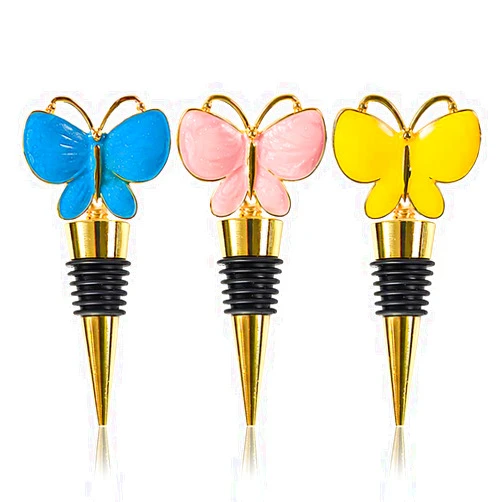 JruiZhp Butterfly Wine Bottle Stopper JruiZhp 3 Pcs Wine Stoppers Cute, Wine Stopper Favors for Birthday Wedding Favor Bridal Party Shower or Engagement Souvenir Gift Supplies