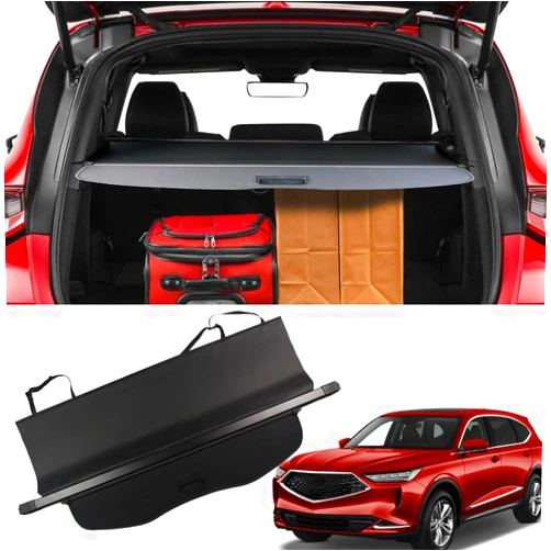 Marretoo for Acura MDX Cargo Cover 2024 2023 2022【 FIT Base Type S Models ONLY 】 for Acura MDX Accessories Black Retractable Factory Style SUV Trunk Cover Replace OEM 08U35-TYA-210A