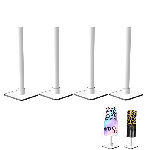 ERZHE Tumbler Drying Stand for Epoxy Tumblers with 4pcs PVC Pipes and 4 Standers