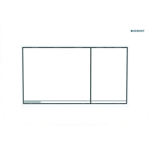 Geberit actuator plate Sigma30 for dual flush: white matt coated, easy-to-clean coated, bright chrome-plated