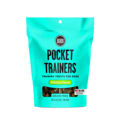 BIXBI Pocket Trainers, Chicken (6 oz, 1 Pouch) - Small Training Treats for Dogs - Low Calorie and Grain Free Dog Treats, Flavorful Pocket Size Healthy and All Natural Dog Treats
