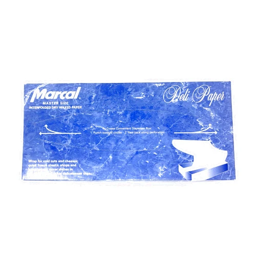 Marcal Wax Paper MC12 Master Size. 12 Inch by 10.75 Inch. Pack of 500, White