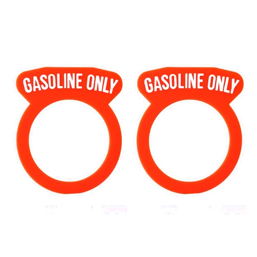Datanly 2 Pcs Diesel and Gasoline Fuel Cap Silicone Ring with 4 Pcs Diesel and Gasoline Only Stickers for Tractors, Fuel Cans, Gas Caps, Tank(Red)