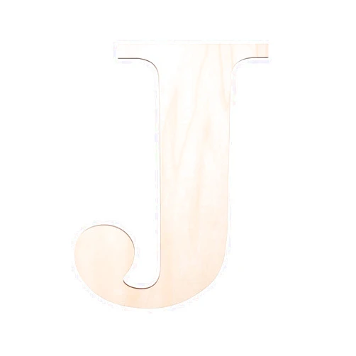 KOOCHOICE 12 Inch Wooden Letter, Smooth Surface Wood Letters for Wall Decor, 1/5 INCH Blank Unfinished Wooden Letters for Home Wall Decor DIY Painting Crafts(Letter J)