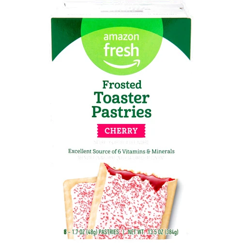 Amazon Grocery Amazon Fresh, Frosted Cherry Toaster Pastries, 8 Count