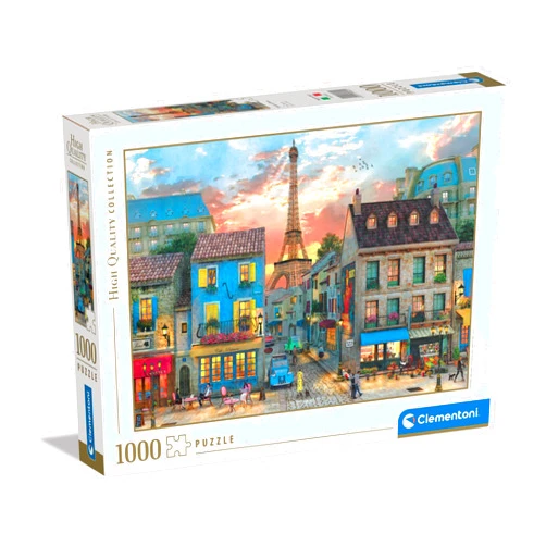 Clementoni - Streets of Paris - 1000 Piece Collection Puzzle - Adult, Horizontal, Fun for Adults - Made in Italy