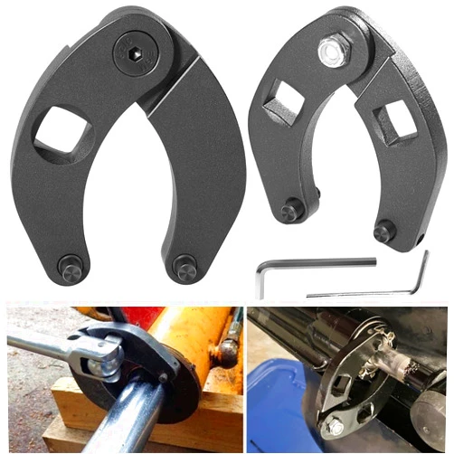 Camoo 1266 Adjustable Gland Nut Wrench & 7463 Small Universal Gland Nut Wrench, Set of 2 Hydraulic Cylinder Spanner Wrench Adjustable, Remove & Install Gland Nuts For Most Farm and Construction Equipment