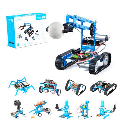 Makeblock mBot Ultimate 10 in 1 Robot Building Toys, Robotics Kit App Remote Control Robot Toys Compatible with Arduino C & Raspberry Pi, STEM Educational DIY Robot Arm Kit Gift for Teenagers & Adults