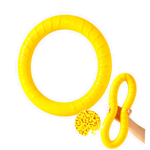 PRETTYPET Bite-Resistant Tension Ring Dog Training Toy, EVA Soft Rubber, Non-Toxic and Safe