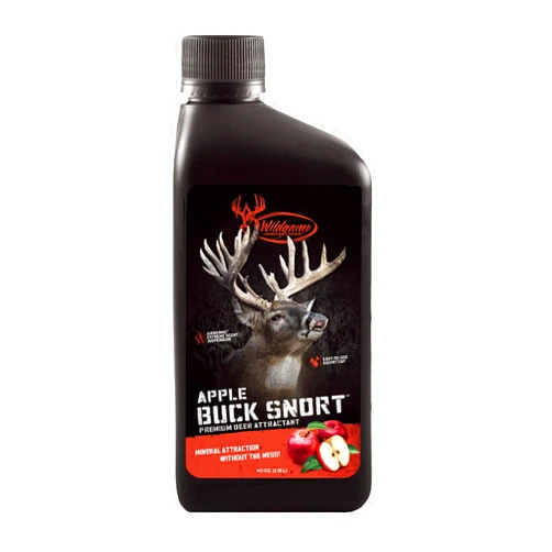 WILDGAME INNOVATIONS Buck Snort Apple Concentrated Deer Attractant, 40 Oz Effective Year-Round Long-Lasting Liquid Mineral with Irresistible Apple Aroma