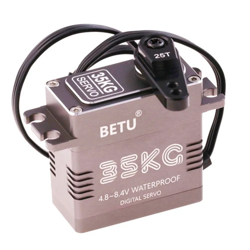 BETU 35KG Servo，High Torqu & High Speed, Full Waterproof Servo, Stainless Steel Gear Servo with 25T Metal Servo Horn（180°）