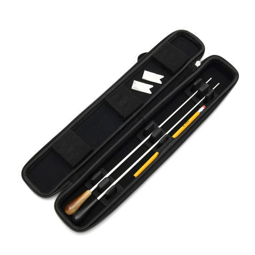 Magerdy Fields Conducting Baton Case - Holds 2 Conductor Batons up to 16 inches - with Carrying Strap and 2 Metal Bookmarks - Adjustable Supports - Conductor Sticks - mollard baton conductor wand case