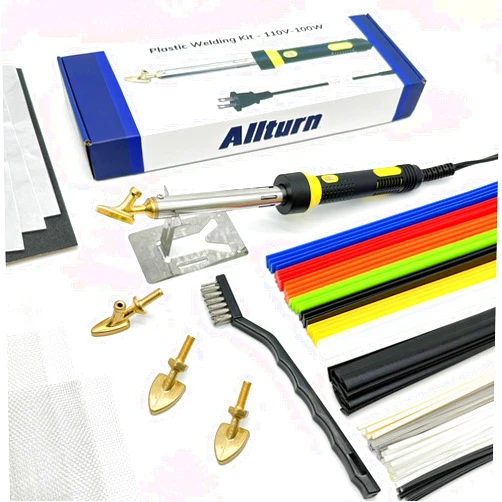 Allturn 110V-100W Plastic Welder,Plastic Welding Kit,Plastic Welding Iron,Plastic Welding Repair Kit for Car Bumper Dashboard Kayak Canoe Tank Repairs.