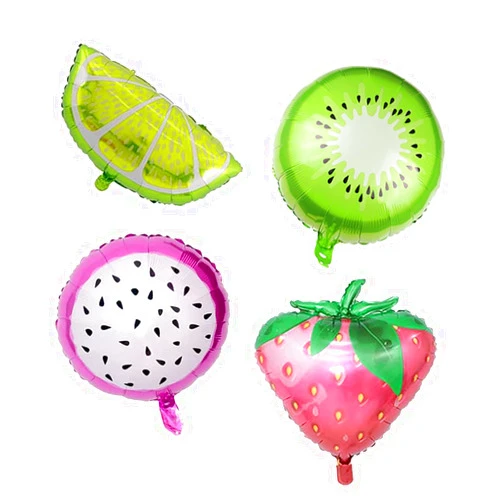HADEEONG 6PCS Fruit Shaped Foil Helium Mylar Balloons for Birthday Party Wedding Baby Shower Party Decoration Supplies, Party Shower Photo Props Fruit Decorations for Party