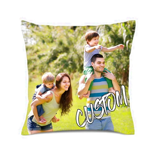 Custom Decorative Cushion Cover with Picture & Text, Personalized Single-Sided Print Soft Velvet Throw Pillowcase (Optional Pillow Insert)