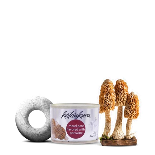 Katankura Morel Pate with Port Wine | Gourmet Morel Mushroom Spread 4.22 Ounces (Pack of 1)