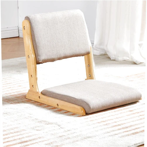 ZHEKUN Tatami Chair Accent Furniture,Foldable Meditation Floor Chair, Living Room Chair Floor Seat, Portable Japanese Legless Chair,Lazy Sofa for Bay Window Meditation Reading,Balny Chair with Cushion