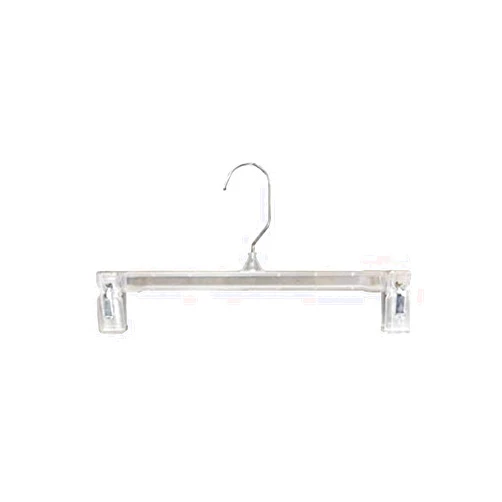 NAHANCO 6012 Plastic Skirt/Pant Hanger with Pinch Grips, Metal Swivel Hook, 12