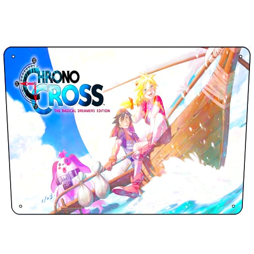 Liuyuebibii Chrono Cross The Radical Dreamers Edition Tin Signs Warning Metal Signs Wall Decor Decorative Sign For Garage Yard Pub 8x12 Inch