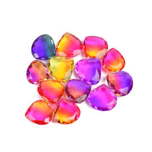 gemhub Brazilian Ametrine Lot Approx 500 Ct./ 6 Pcs Pear Cut Multi Color Ametrine Loose Gemstone Lot