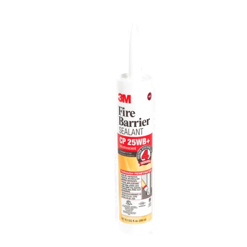 3M Fire Barrier Sealant CP 25WB+, Red Color, One-Component, Gun-Grade, Latex-Based, Intumescent Material, 10.1 fl oz Cartridge