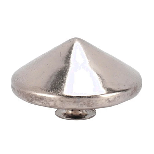 POCREATION 100 Sets Mushroom Rivets Stud Kit Plated Iron Cone Spikes DIY Leather Repair (Silver)