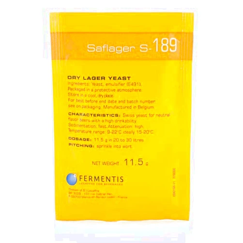 The Homebrew Shop Saflager S-189 Dry Lager Yeast 11.5g