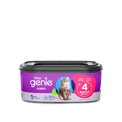 Litter Genie Refill Bags | Jumbo 1-Pack | Up to 4 Months of Supply in 1 Cartridge | Ultimate Odor Control Cat Litter Bags