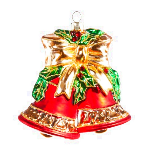 RAZ Imports Bell Ornament, 4.5-inch Height, Glass