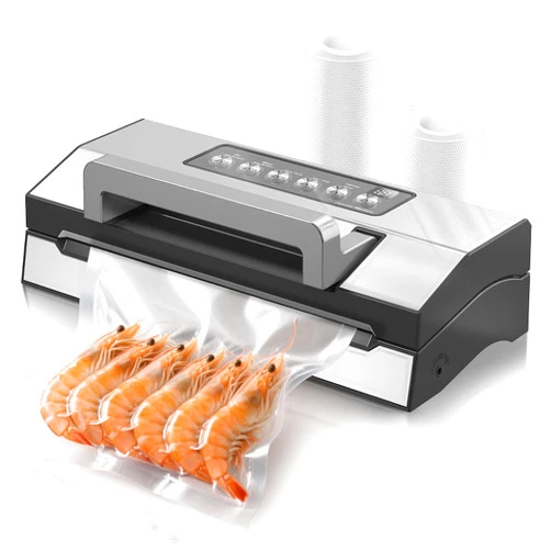 VACAPEX 2025 Precision Food Vacuum Sealer Machine, Commercial Full Automatic Food Sealer–Powerful Dual Pump, Built-in Cutter&Bag Storage, Double Heat Seal, Food Preservation Saver, 2 Bag Rolls&Hose, Sous Vide