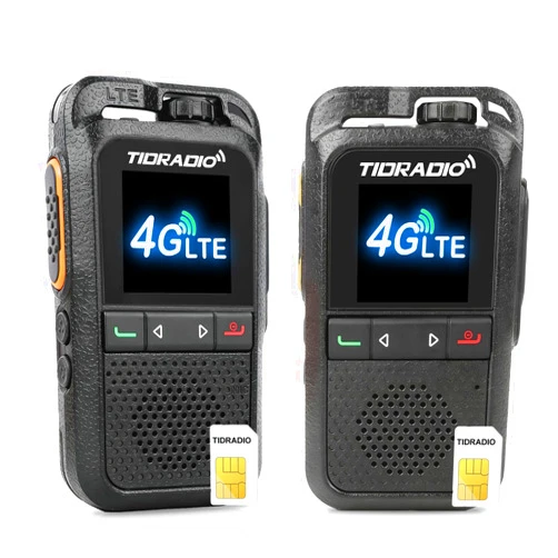 TIDRADIO TD-G100 Rapid Unlimited Range 4G LTE PoC Radios Long Range Walkie Talkies with SIM Cards, Nationwide PPT Two Way Radios, Global Walkie-Talkie for Family, Logistics,Construction site,2 Pack