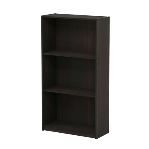 Furinno Basic 3-Tier Bookcase/Bookshelf/Storage Shelves, Dark Espresso 9.25D x 21.73W x 39.5H in