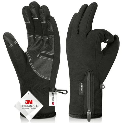 Balhvit -10℉ Waterproof Winter Gloves for Men & Women, Breathable Thermal Gloves, 5-Layer Touch Screen Cold Weather Gloves