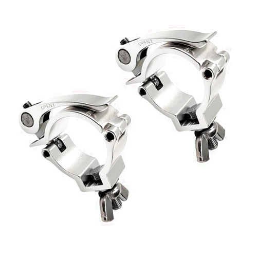Deergo 2inch Quick Release Stage Light Clamp Aluminum Alloy Heavy Duty 220lbs Truss Clamps Fit Pipe OD 1.89-2inch / 48-51mm