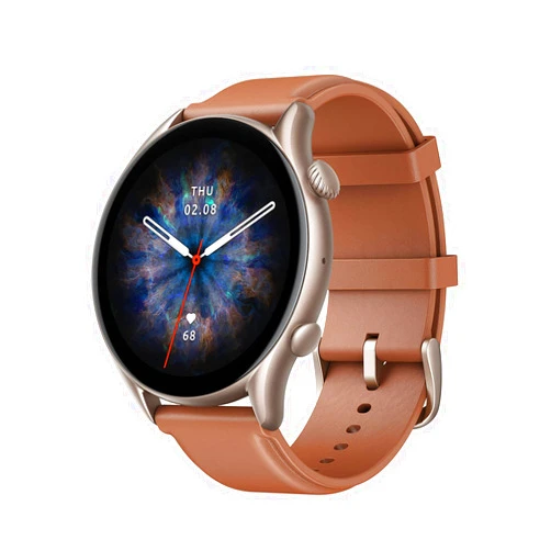 Amazfit GTR 3 Pro Smart Watch 46mm for Android iPhone, 14-Day Battery Life, GPS, Alexa Built-In, Bluetooth Calls, Men's Fitness Tracker with 150+ Sports Modes, Sleep Heart Rate Health Tracking, Brown