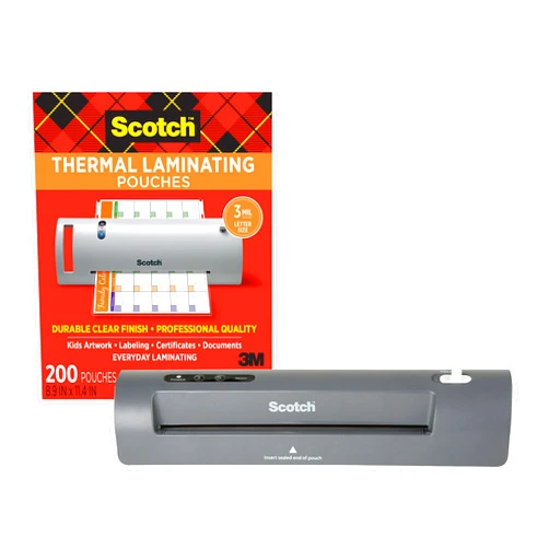 Scotch Thermal Laminator and Pouch Bundle, 2 Roller System, Laminate up to 9